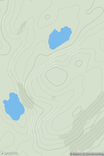 Thumbnail image for Binnein Mor [Oban to Loch Fyne] showing contour plot for surrounding peak